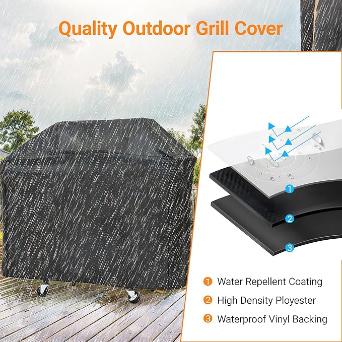 Fast Ignition Outdoor Gas Grill, Independent Multi-Burner & Built-in Thermometer, Easy-Clean Stainless Steel BBQ Grill for Camping Patio Backyard Cooking