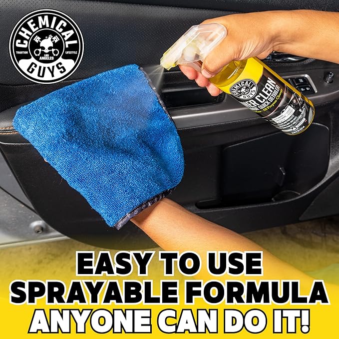 Chemical Guys InnerClean Interior Detailer with Pineapple Scent, Cleaner and Protectant for Dashboards, Doors, Seats and Surfaces, Non Greasy Interior Car Cleaner for Trucks, SUVs, RVs & Home, 16 oz