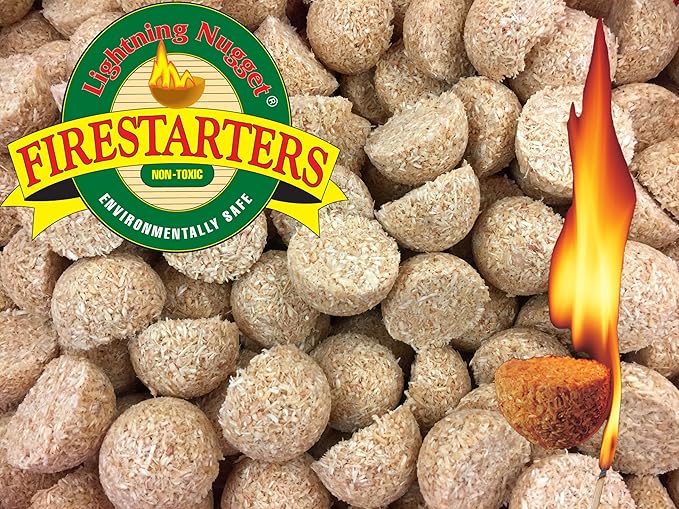 Lightning Nuggets AN170 Fire Starters, 2x2x1.1/4, Tan
