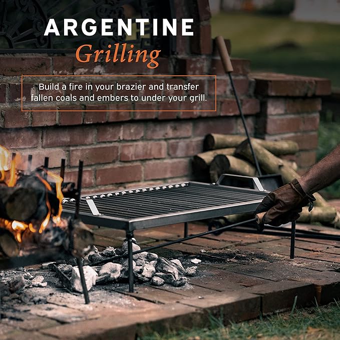 Argentine Grill - Argentinian Grills - Santa Maria Grill - Argentinian Parrilla Set with all Tools Included - BBQ Parrillas Asado
