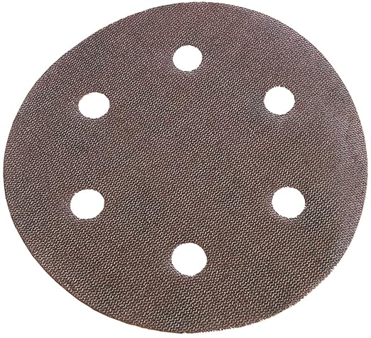 CS Unitec 37648 9" Sandpaper, Velcro 6-Hole Punch, 180 Grit Normal Corundum, (Pack of 25)