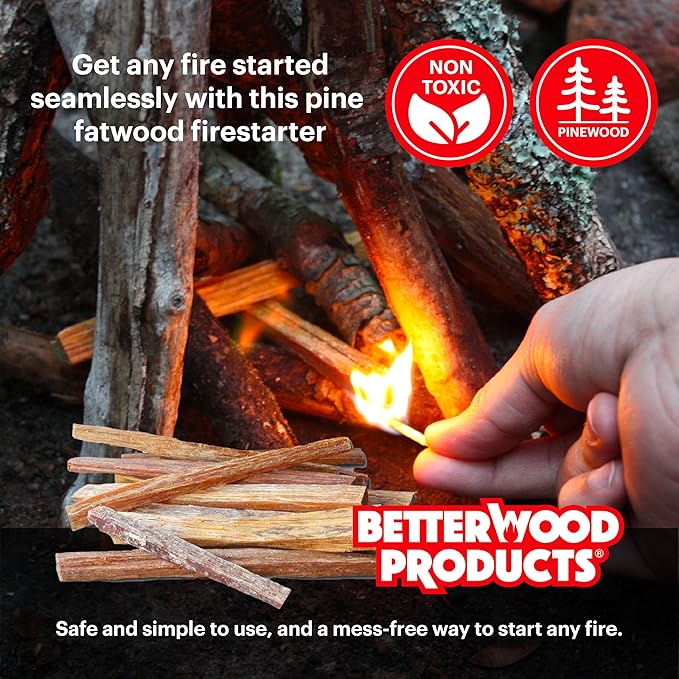 Better Wood Products Limited Edition Protect The Parks Series All Natural Fatwood Fire Starter Sticks, 13 Pound Wooden Crate, Yellowstone