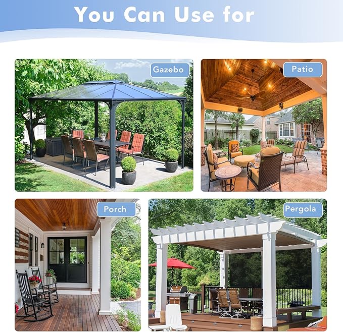 HolidayIdeas Beige Outdoor Sheer Curtains for Patio Waterproof, 4 Panels - 100 x 120 Inch - Extra Wide Voile Outside Curtains Light Filtering Grommet Drapes for Front Porch, Gazebo, Pergola, Backyard
