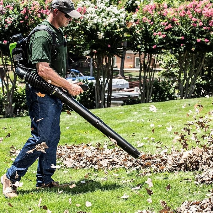 Greenworks 80V (180 MPH / 610 CFM / 75+ Compatible Tools) Cordless Brushless Backpack Blower, 2.5Ah Battery and Rapid Charger Included, Green/Black