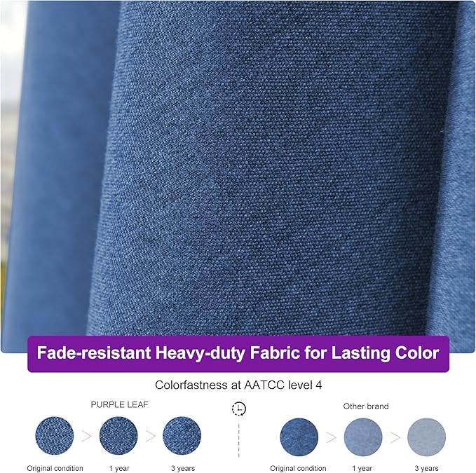 PURPLE LEAF 10 FT Cantilever Umbrella Outdoor Patio Umbrella, Large Offset Square Umbrella, Windproof Heavy Duty Hanging Outside for Patio, Ocean Slate