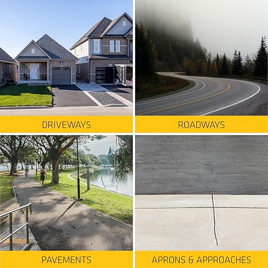 SIKA Sikaflex-410 Asphalt Sealant - Black, Self-Leveling Hybrid for Filling Cracks in Driveways & Pavements - 9 fl. oz Cartridge - Durable, Fast-Acting, Weather Resistant (Pack of 6)