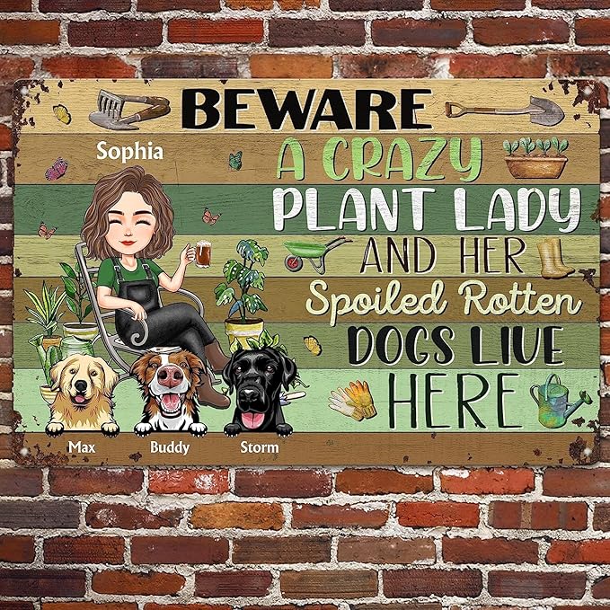 And Into The Garden I Go Gardening, Garden Sign, Personalized Custom Classic Metal Signs Garden Yard Wall Decorative Metal Sign (9)