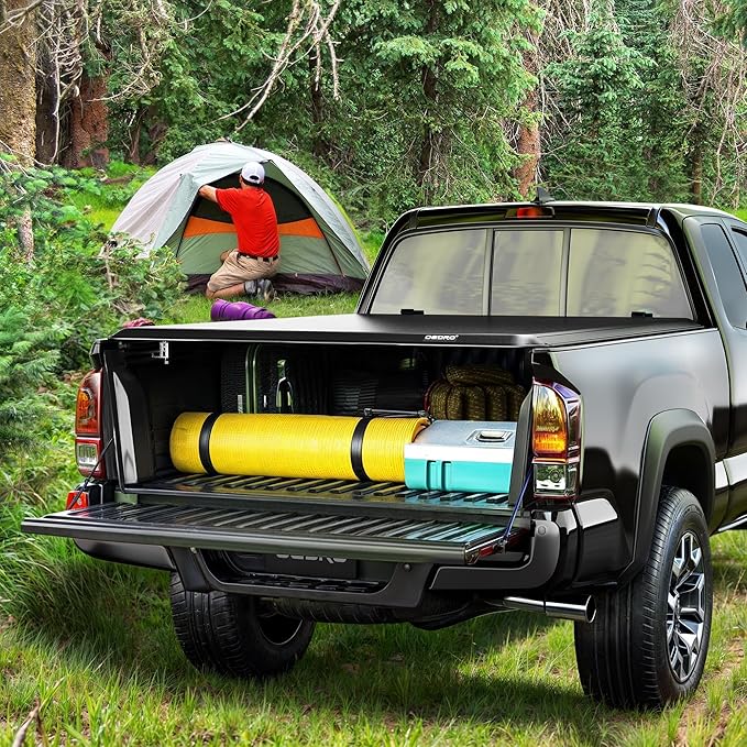 OEDRO Soft Roll Up Truck Bed Tonneau Cover Compatible with 2020 2021 2022 2023 2024 2025 Chevy Silverado/GMC Sierra 2500 3500 HD, Fleetside 6.9 Feet Bed