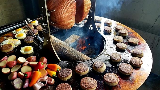 ARTEFLAME Charcoal BBQ Grill, Griddle, and Fire Pit Bundle | Gourmet Outdoor Cooking Essentials | Steakhouse Searing Set (40" Low Euro Base with 2 Grilling Accessories) MADE IN USA
