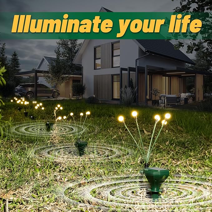 8 Pack Mole Repellent for Lawns Solar Powered Groundhog Spikes, Ultrasonic Mole Stakes for Yard, Waterproof Gopher Repellent to Get Rid of Chipmunk, Vole and Snake for Garden