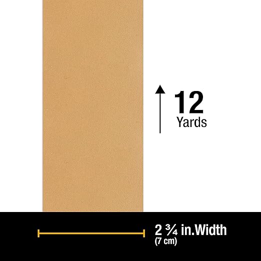 Dura-Gold Premium - 800 Grit Gold - Hook & Loop Backing Longboard Continuous Sandpaper Roll, 2-3/4" Wide, 12 Yards Long - For Automotive, Woodworking Color Sanding, Long Board Sanders, Hand Blocks