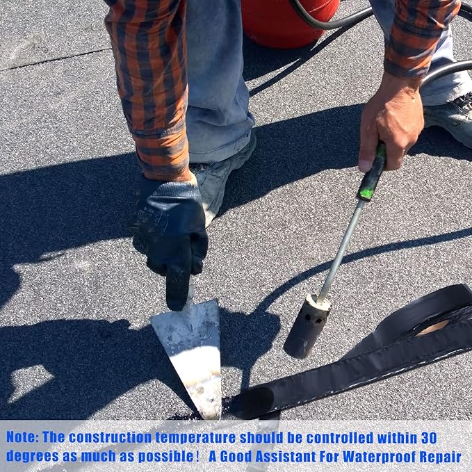 Fabbay 2 Rolls Asphalt Crack Filler Tape Asphalt Tape for Driveway Repair Joint and Crack Sealer for Tarmac Parking Lot Roof Cement Road, 50 Feet Each Roll (1.18 Inch)