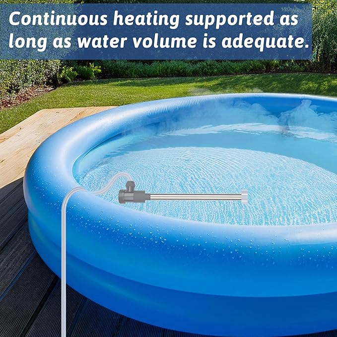 2000W Immersion Water Heater Portable Electric Hot Tub and Pool Submersible Water Heater with Temp Control, WiFi Timer for Bathtub, Spa, Swimming pool, above ground pool and baptismal pool