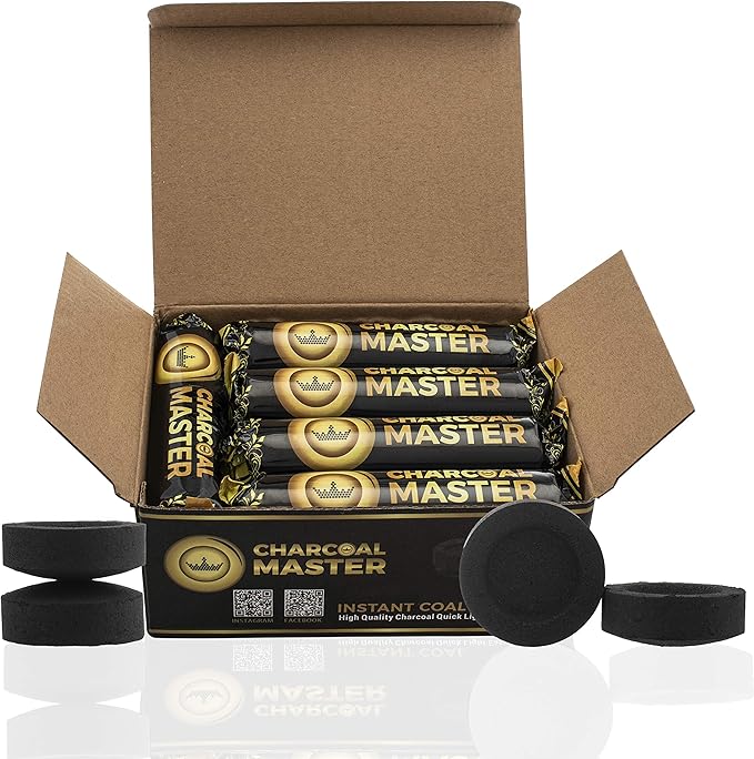 Coal Instant Light – Incense Instant Coal Disks – Coal Tablets – Charcoal Disks – Set of 400 Coal Rolls – 40 mm Quick Light Charcoal Briquettes – Natural Coal Disks – Slow Burn and Low Smoke (400)