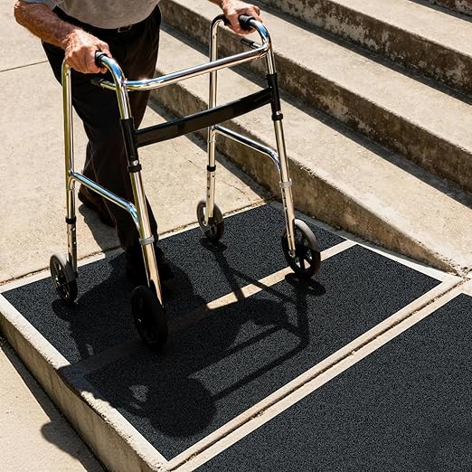 Heavy-Duty Anti-Slip Tape 18" x 40 FT, Industrial Safety Grip Tape for Ramp, Warehouse, Workshop, Garage Floor, Stair Treads - Black Abrasive Non-Slip Roll for Indoor & Outdoor