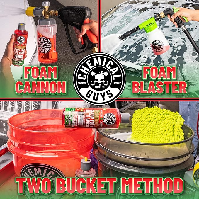 Chemical Guys Car Wash Soap for Foam Cannon or Bucket, Honeydew Snow Foam Car Wash Soap for Trucks, Motorcycles, RVs & More, Super Suds, Honeydew Scent - 64 oz (Half Gallon)