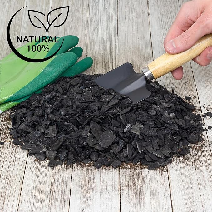 Soil Sunrise Horticultural Charcoal for Indoor Plants (4 Quarts) Hardwood Soil Additive for Orchids, Terrariums, and Gardening