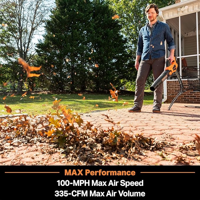 LawnMaster CLBL2417A Cordless Blower 24V Max with 4.0Ah Battery and a Charger