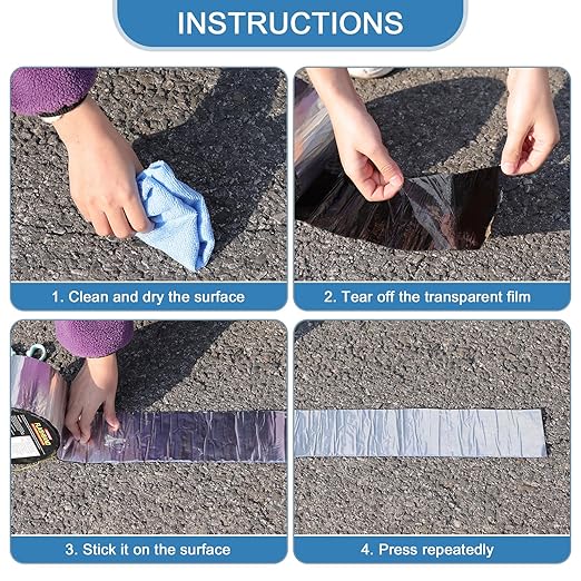 Flashing Roll Tape Asphalt Membrane, 6 inches X 32 Feet 60Mil Thick Waterproof Asphalt Patch Seal Tape Roll, Self-Adhesive Roof Sealant, Asphalt Repair for Door Roof Window Gutter Outdoor （2 Rolls)