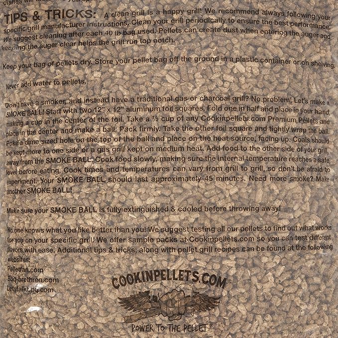 CookinPellets 40 Lb Perfect Mix Hickory, Cherry, Hard Maple, Apple Wood Pellets Bundle with CookinPellets Premium Hickory Grill Smoker Smoking Wood Pellets, 40 Pound Bag
