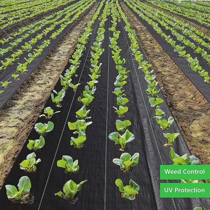 Weed Barrier Fabric 3.2oz Heavy Duty - 4ft x 100ft Landscape Fabric | Easy Install & Rugged Plastic Ground Cover Weed Barrier with UV Protection for Gardens, Landscaping Fabric